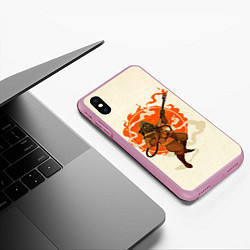 Чехол iPhone XS Max матовый Pyro style, цвет: 3D-розовый — фото 2