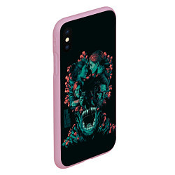 Чехол iPhone XS Max матовый Любовь в апокалипсисе, цвет: 3D-розовый — фото 2