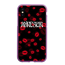 Чехол iPhone XS Max матовый Maneskin Монэскин Z, цвет: 3D-фиолетовый