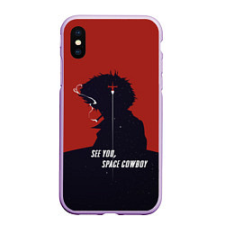 Чехол iPhone XS Max матовый Cowboy Bebop - Spike, цвет: 3D-сиреневый