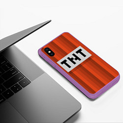 Чехол iPhone XS Max матовый TNT, цвет: 3D-фиолетовый — фото 2