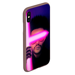 Чехол iPhone XS Max матовый The Weeknd - Blinding Lights, цвет: 3D-коричневый — фото 2