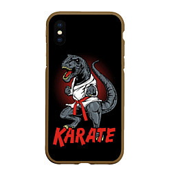 Чехол iPhone XS Max матовый KARATE T-REX