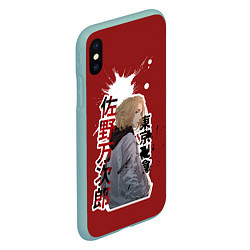 Чехол iPhone XS Max матовый Tokyo Revengers anime, цвет: 3D-мятный — фото 2