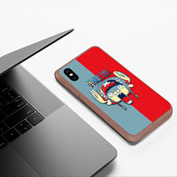 Чехол iPhone XS Max матовый Сопливый Тони Тони Чоппер One Piece, цвет: 3D-коричневый — фото 2