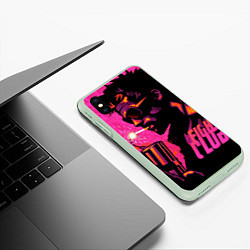 Чехол iPhone XS Max матовый Тайлер Дёрден с динамитом, цвет: 3D-салатовый — фото 2