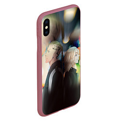 Чехол iPhone XS Max матовый Tokyo Revengers Токийские Мстители Z, цвет: 3D-малиновый — фото 2