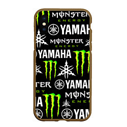 Чехол iPhone XS Max матовый YAMAHA X MONSTER SPORT, цвет: 3D-коричневый