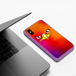 Чехол iPhone XS Max матовый ОРЁЛ, цвет: 3D-фиолетовый — фото 2