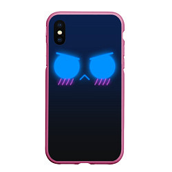 Чехол iPhone XS Max матовый BAKA DESU BRAWL STARS, цвет: 3D-малиновый