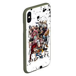 Чехол iPhone XS Max матовый Пираты One Piece Большой куш, цвет: 3D-темно-зеленый — фото 2