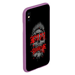 Чехол iPhone XS Max матовый Shaddix face, цвет: 3D-фиолетовый — фото 2