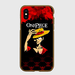 Чехол iPhone XS Max матовый Луффи One Piece Большой куш