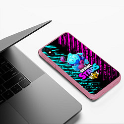 Чехол iPhone XS Max матовый BRAWL STARS SQUEAK: СКВИК, цвет: 3D-малиновый — фото 2