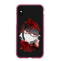 Чехол iPhone XS Max матовый Bad Girl Nagatoro, цвет: 3D-малиновый