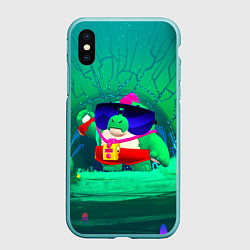 Чехол iPhone XS Max матовый Базз Buzz Brawl Stars, цвет: 3D-мятный