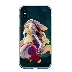 Чехол iPhone XS Max матовый Nanachi, цвет: 3D-голубой