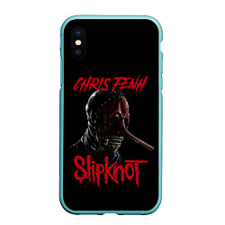 Чехол iPhone XS Max матовый CHRIS FENH SLIPKNOT СЛИПКНОТ Z, цвет: 3D-мятный