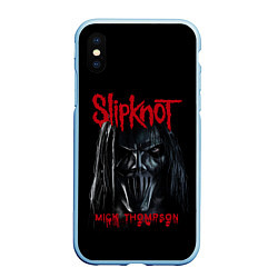 Чехол iPhone XS Max матовый MICK THOMPSON SLIPKNOT СЛИПКНОТ Z, цвет: 3D-голубой