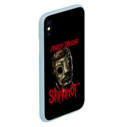 Чехол iPhone XS Max матовый COREY TAYLOR SLIPKNOT СЛИПКНОТ Z, цвет: 3D-голубой — фото 2