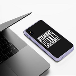 Чехол iPhone XS Max матовый Прыгаем в Починки, цвет: 3D-светло-сиреневый — фото 2