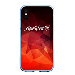 Чехол iPhone XS Max матовый Evangelion 3 0 Евангелион 3 0 Z, цвет: 3D-голубой