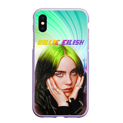 Чехол iPhone XS Max матовый BILLIE EILISH БИЛЛИ АЙЛИШ Z, цвет: 3D-светло-сиреневый