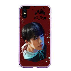 Чехол iPhone XS Max матовый MX MONSTA X Z, цвет: 3D-сиреневый