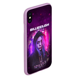 Чехол iPhone XS Max матовый BILLIE EILISH GLITCH Z, цвет: 3D-сиреневый — фото 2