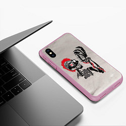 Чехол iPhone XS Max матовый Punk music, цвет: 3D-розовый — фото 2