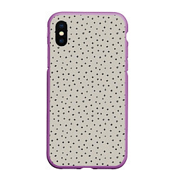Чехол iPhone XS Max матовый Звёздочки, цвет: 3D-фиолетовый