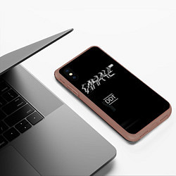 Чехол iPhone XS Max матовый ИНАЧЕ DDT, цвет: 3D-коричневый — фото 2