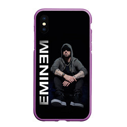 Чехол iPhone XS Max матовый EMINEM, цвет: 3D-фиолетовый