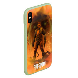 Чехол iPhone XS Max матовый FREEMAN GMAN HALF-LIFE Z, цвет: 3D-салатовый — фото 2