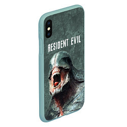 Чехол iPhone XS Max матовый RESIDENT EVIL 2 РЕЗИДЕНТ ЕВИЛ Z, цвет: 3D-мятный — фото 2