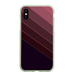 Чехол iPhone XS Max матовый Коричнево-фиолетовый узор