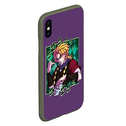 Чехол iPhone XS Max матовый Dio Brando JoJo, цвет: 3D-темно-зеленый — фото 2