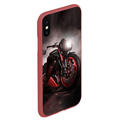 Чехол iPhone XS Max матовый СУПЕРБАЙК, цвет: 3D-красный — фото 2