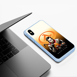 Чехол iPhone XS Max матовый FREEMAN HALF-LIFE Z, цвет: 3D-голубой — фото 2