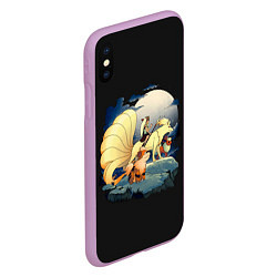 Чехол iPhone XS Max матовый Принцесса Мононоке х Покемоны, цвет: 3D-сиреневый — фото 2