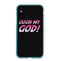 Чехол iPhone XS Max матовый Oooh My God!!, цвет: 3D-мятный
