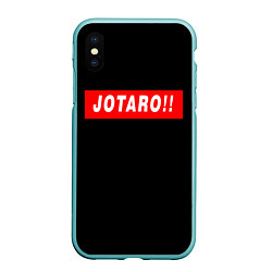 Чехол iPhone XS Max матовый Jotaro!!, цвет: 3D-мятный