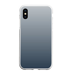 Чехол iPhone XS Max матовый GRADIENT 50 SHADES OF GREY, цвет: 3D-белый