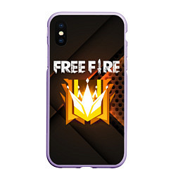 Чехол iPhone XS Max матовый FREE FIRE GRAND MASTER, цвет: 3D-светло-сиреневый