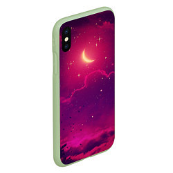 Чехол iPhone XS Max матовый СКАЗОЧНАЯ НОЧЬ 2 КРАСНЫЙ, цвет: 3D-салатовый — фото 2