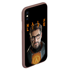 Чехол iPhone XS Max матовый HALF-LIFE FREEMAN ФРИМАН Z, цвет: 3D-коричневый — фото 2