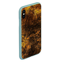 Чехол iPhone XS Max матовый Абстрактный узор текстура, цвет: 3D-мятный — фото 2