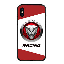 Чехол iPhone XS Max матовый Ягуар - Racing, цвет: 3D-черный