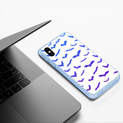 Чехол iPhone XS Max матовый Летучие хищники, цвет: 3D-голубой — фото 2