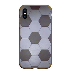Чехол iPhone XS Max матовый ФУТБОЛЬНЫЙ МЯЧ, цвет: 3D-коричневый